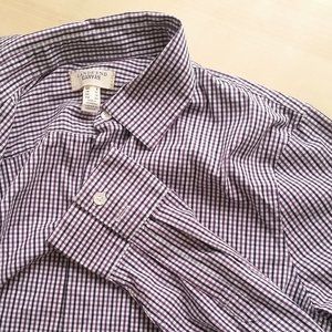 Womens Plaid Long Sleeve Button Up Shirt